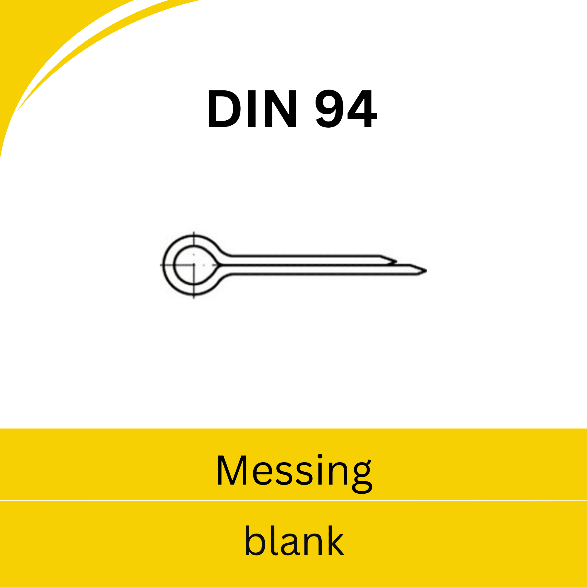 Bild für Kategorie DIN 94 ➤ Splinte - Schraubensicherungselemente (Messing blank)